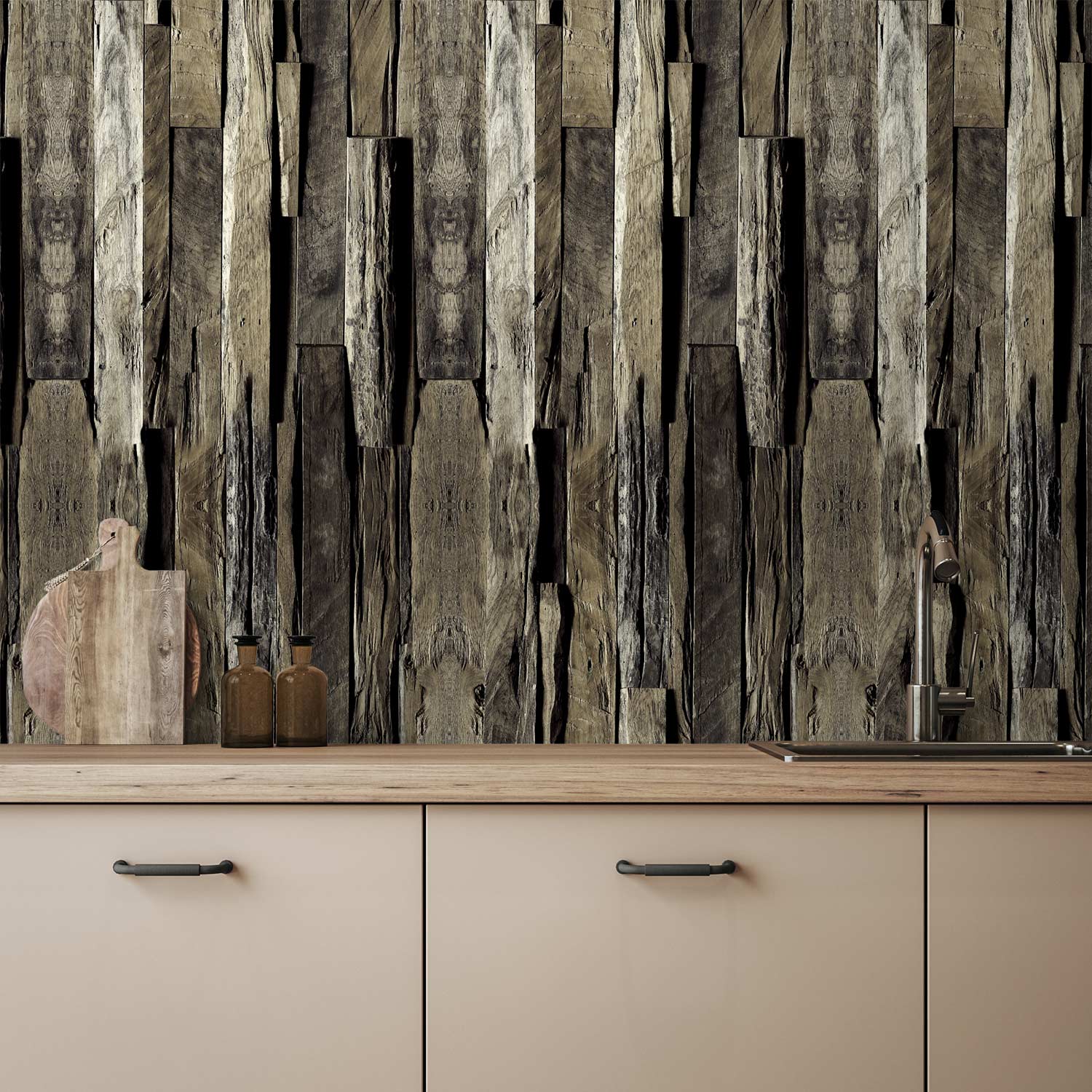 Vintage Wood Texture Rustic Wallpaper
