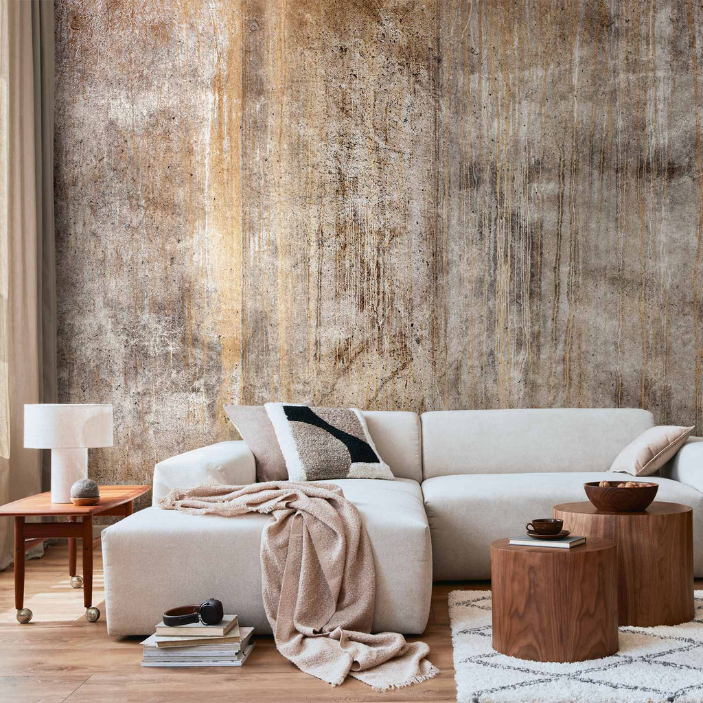 Wall Mural: Abstract Beige with Black Texture