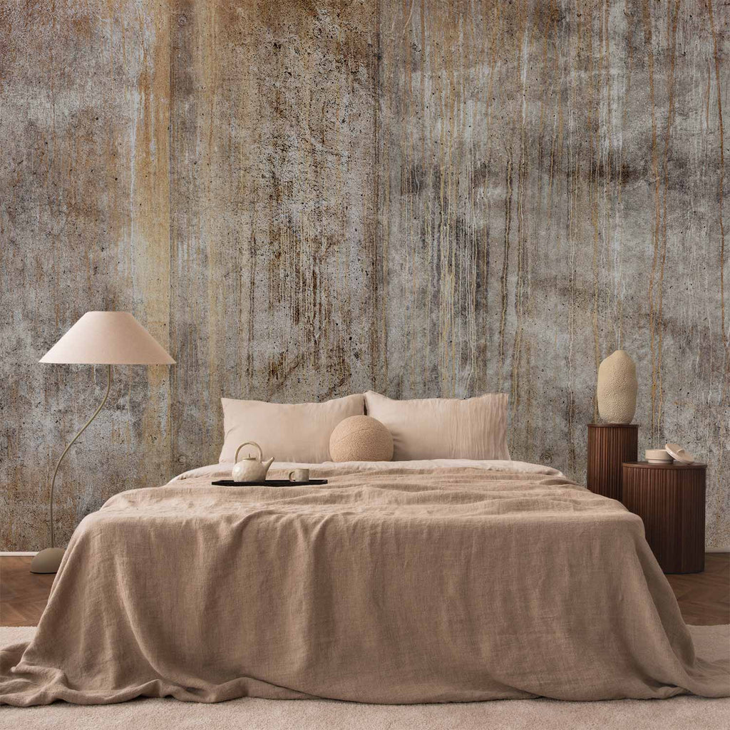 Abstract Beige Concrete Texture Wall Mural