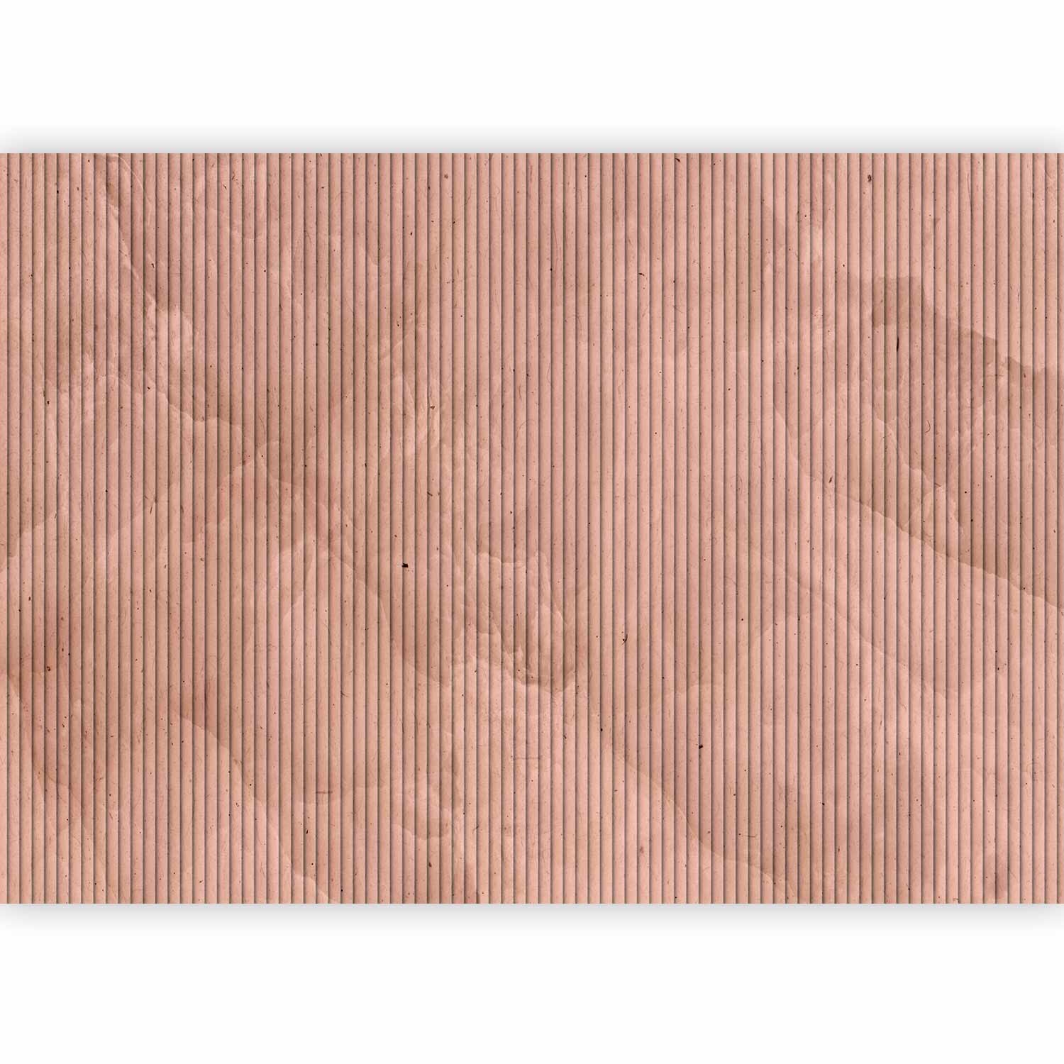 Wall Mural Pink Reed with Textured Vertical Stripes