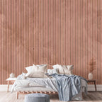 Pink Textured Vertical Stripe Pattern Wall Mural