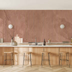 Wall Mural Pink Reed with Textured Vertical Stripes