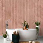Pink Textured Vertical Stripe Pattern Wall Mural