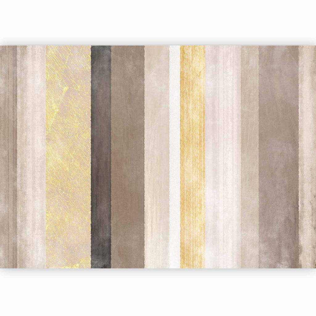 Wall Mural Striped Pattern Abstract Background with Gold Accent
