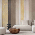 Abstract Striped Gold Pattern Wall Mural