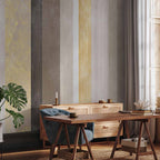 Abstract Striped Gold Pattern Wall Mural