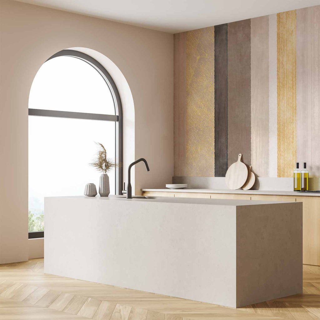 Abstract Striped Gold Pattern Wall Mural