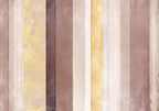 Wall Mural - Striped pattern - abstract background in stripes of different colours with gold pattern