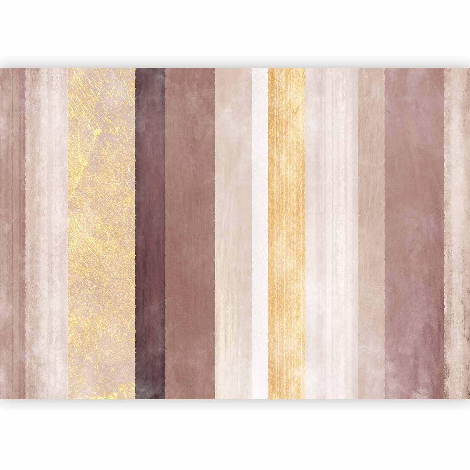 Wall Mural - Striped pattern - abstract background in stripes of different colours with gold pattern