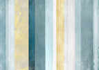 Wall Mural Striped Pattern Abstract Blue and Gold