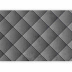Wall Mural Grey Symmetry Geometric Concrete Pattern with Black Joints