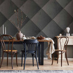 Wall Mural Grey Symmetry Geometric Concrete Pattern with Light Joints