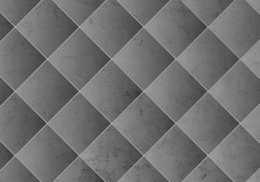Wall Mural Grey symmetry geometric concrete pattern