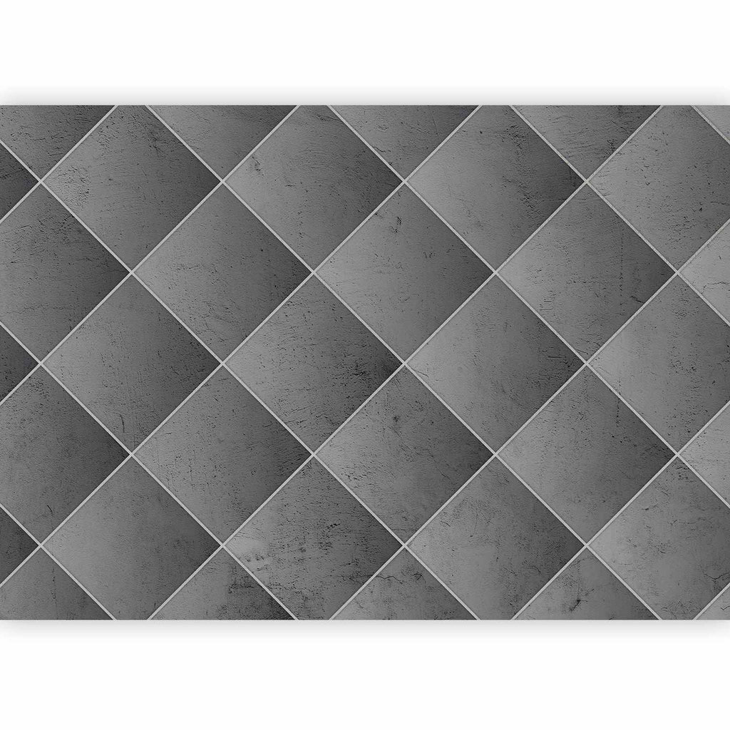 Wall Mural Grey symmetry geometric concrete pattern