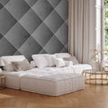 Grey Symmetry Geometric Concrete Pattern Wall Mural