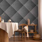 Wall Mural Grey symmetry geometric concrete pattern