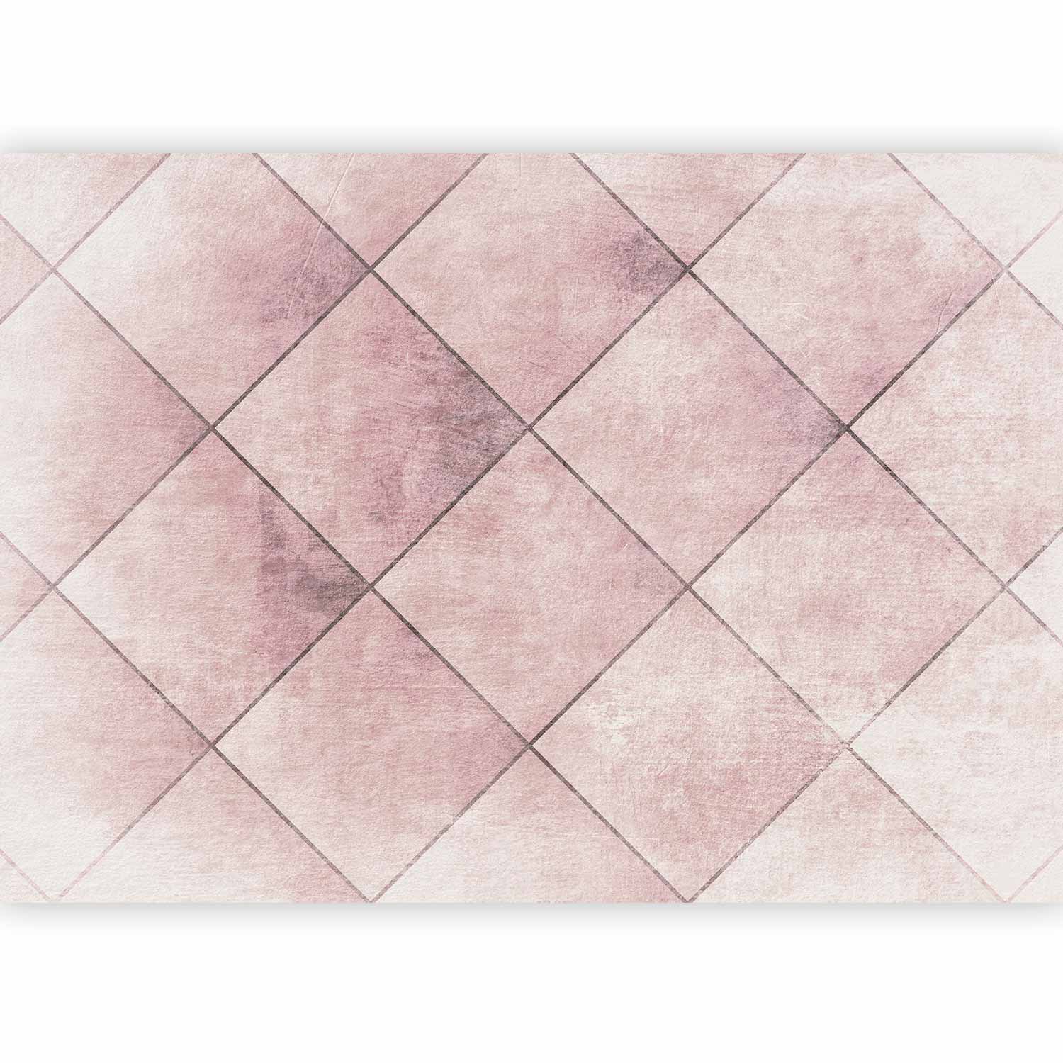 Wall Mural - Perfect cuts: Uniform geometric tile pattern