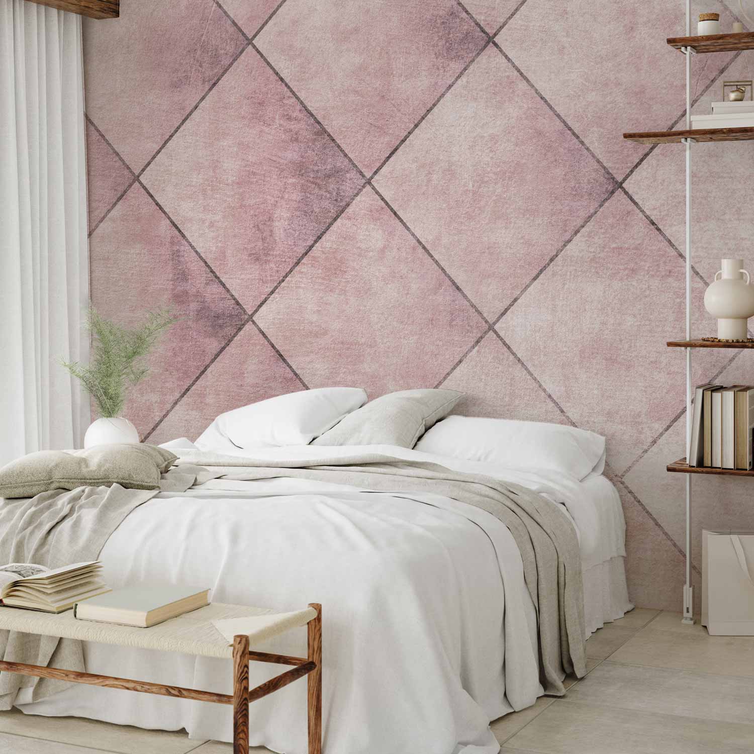 Geometric Tiled Pattern Modern Wall Mural