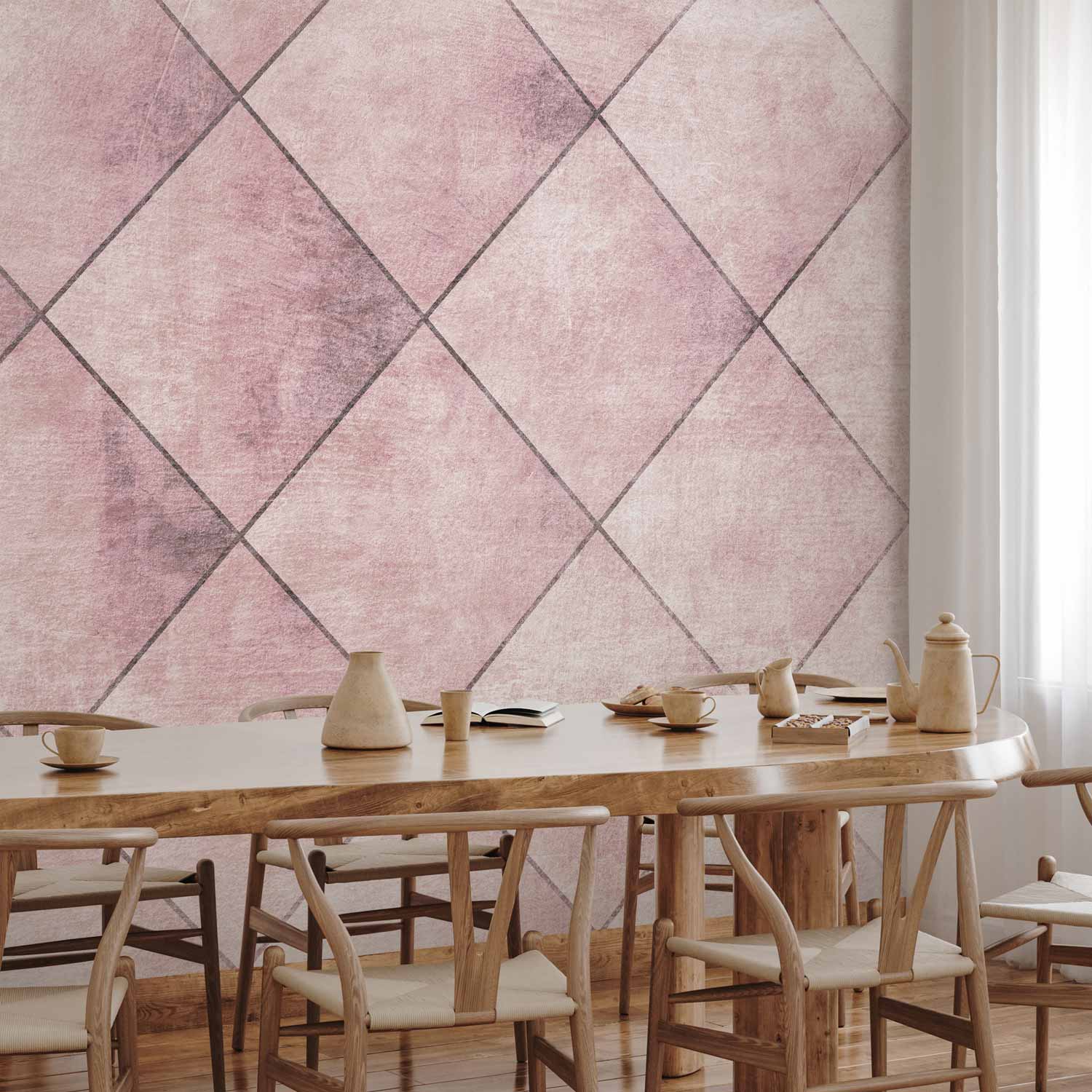 Geometric Tiled Pattern Modern Wall Mural
