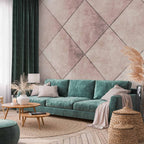 Wall Mural - Perfect cuts - geometric symmetrical tiled pattern