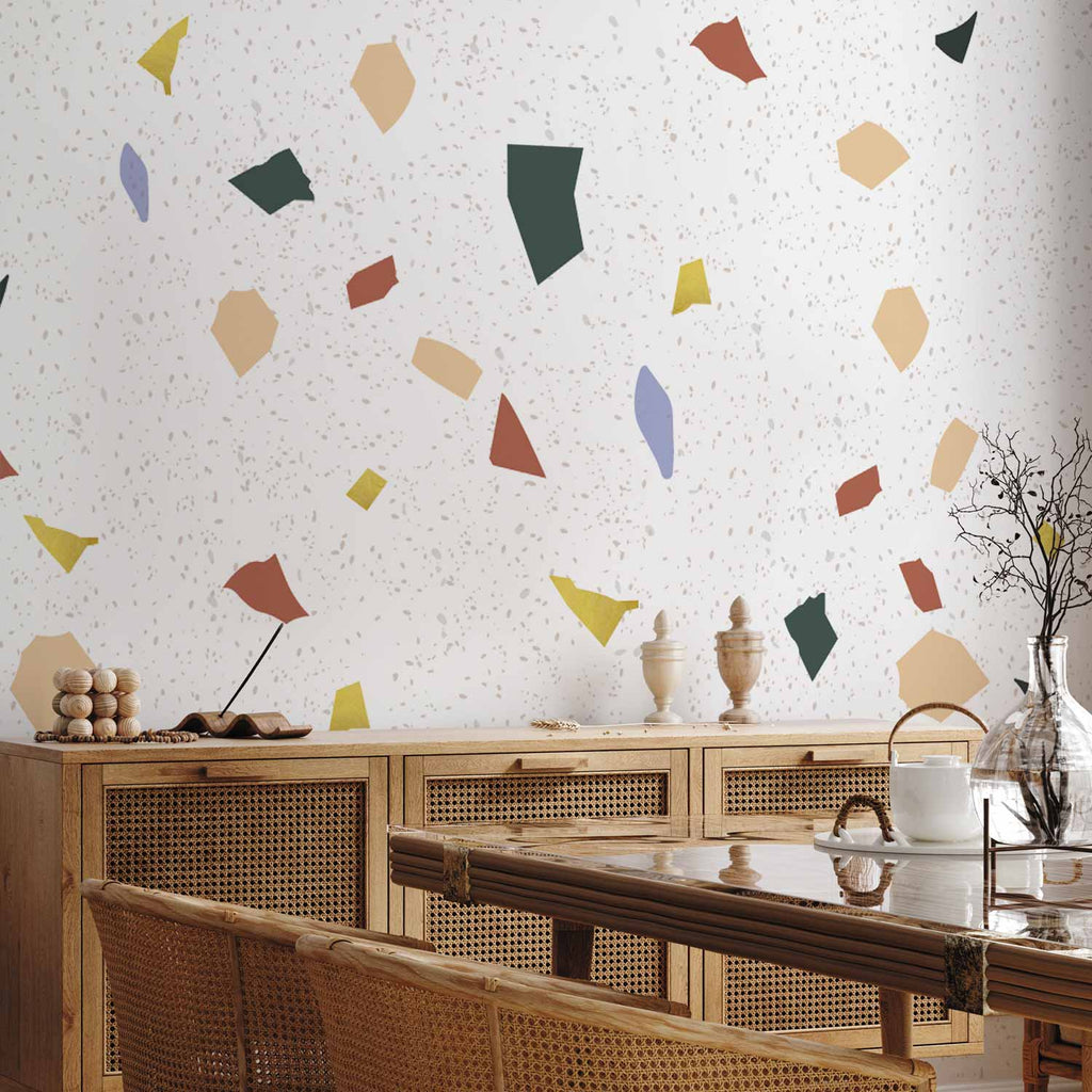 Subtle Terrazzo Pattern Geometric Wall Mural