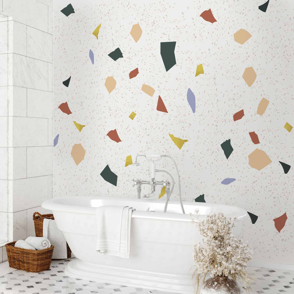 Subtle Terrazzo Pattern Geometric Wall Mural