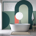 Wall Mural Geometric Pattern With Marble Motif