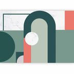 Wall Mural Geometric Pattern With Marble Motif