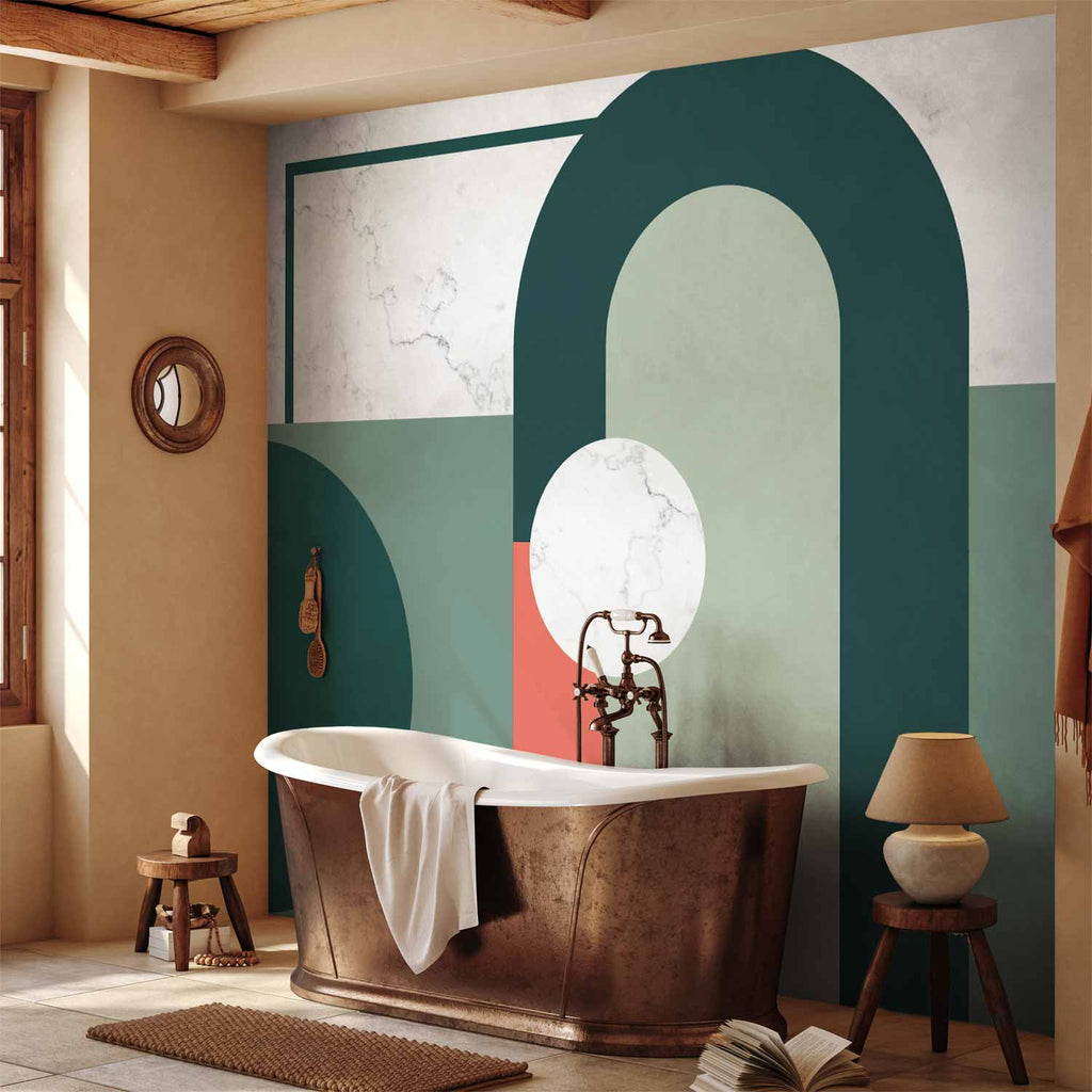 Geometric Marble Motif Abstract Wall Mural