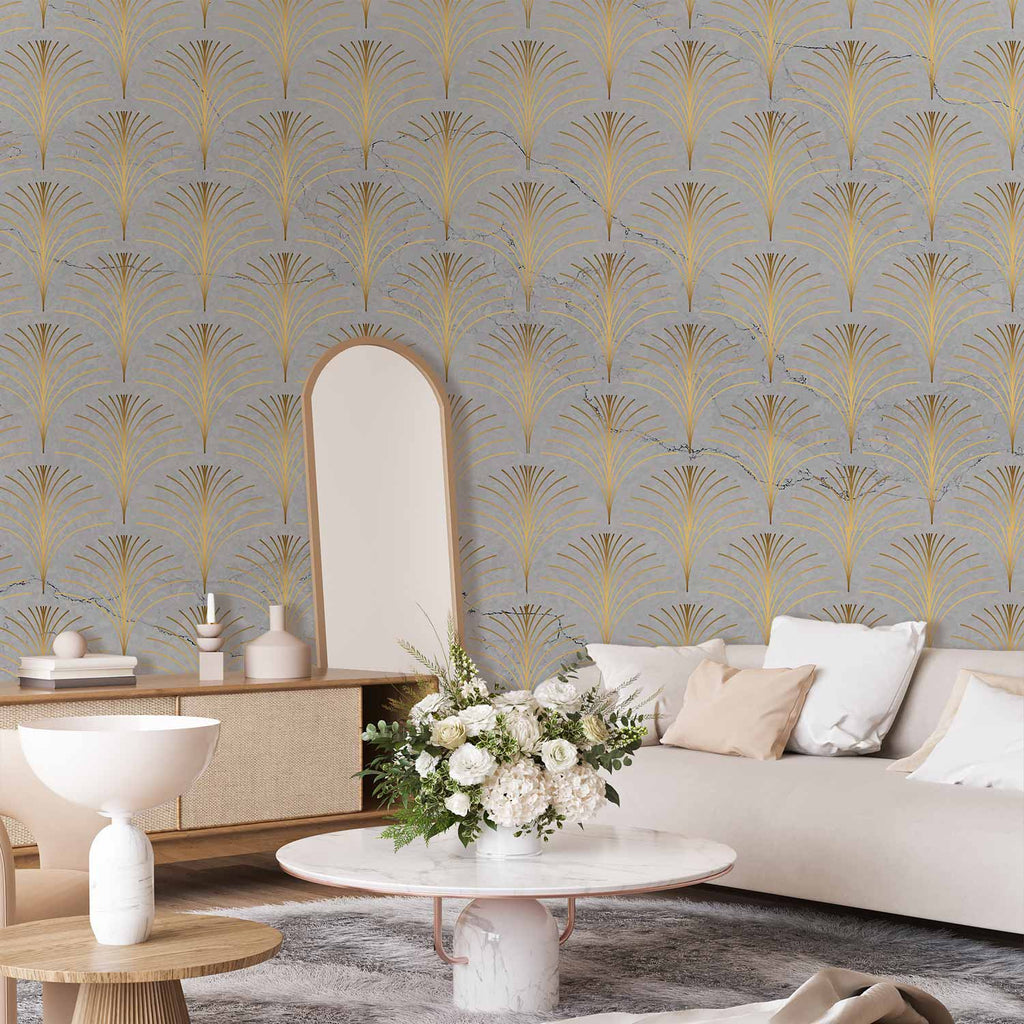 Wall Mural - Linear Pattern With Gold