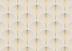 Wall Mural: Gold Linear Pattern on Marble Background
