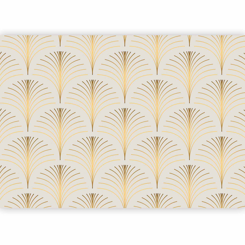 Wall Mural: Gold Linear Pattern on Marble Background