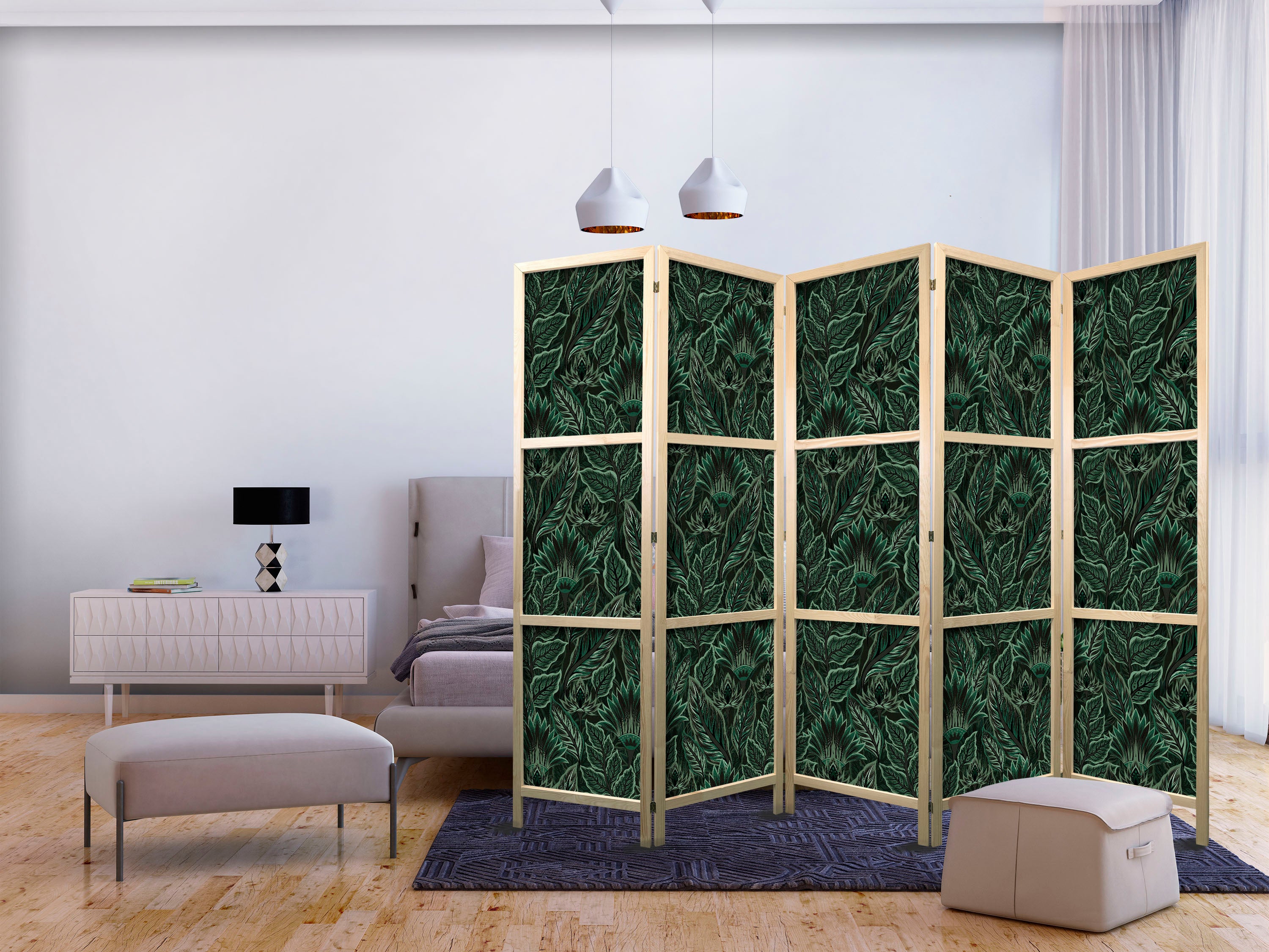Japanese Room Divider Vegetation & Botanical Patterns