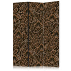 Room Divider Dense Vegetation Botanical Patterns Brown