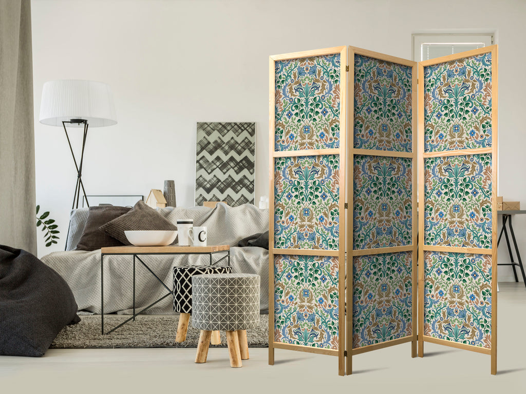 Room Divider - Japanese Oriental Screen with Pattern