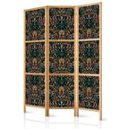Room Divider - Baroque Motifs in Patinated Gold and Browns