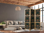 Room Divider - Baroque Motifs in Patinated Gold and Browns
