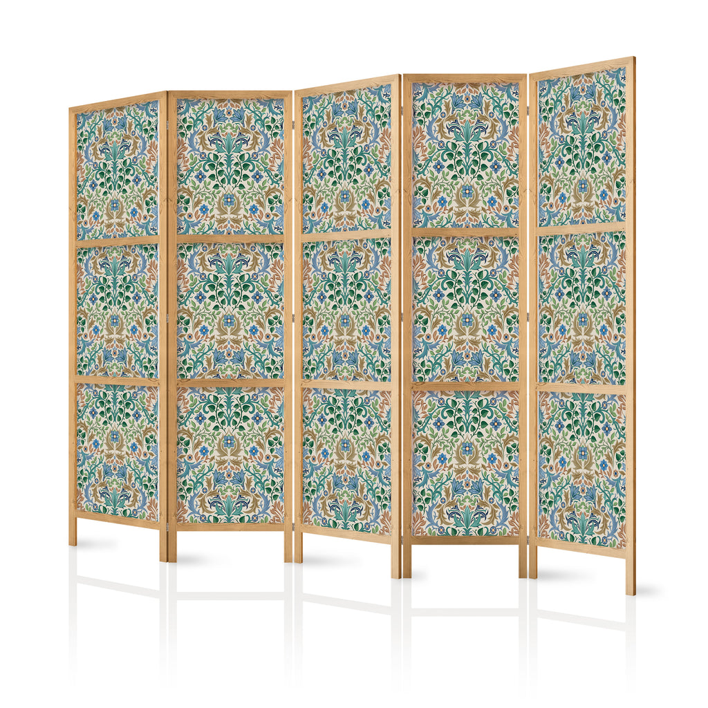 Japanese Room Divider with Vintage Intricate Pattern
