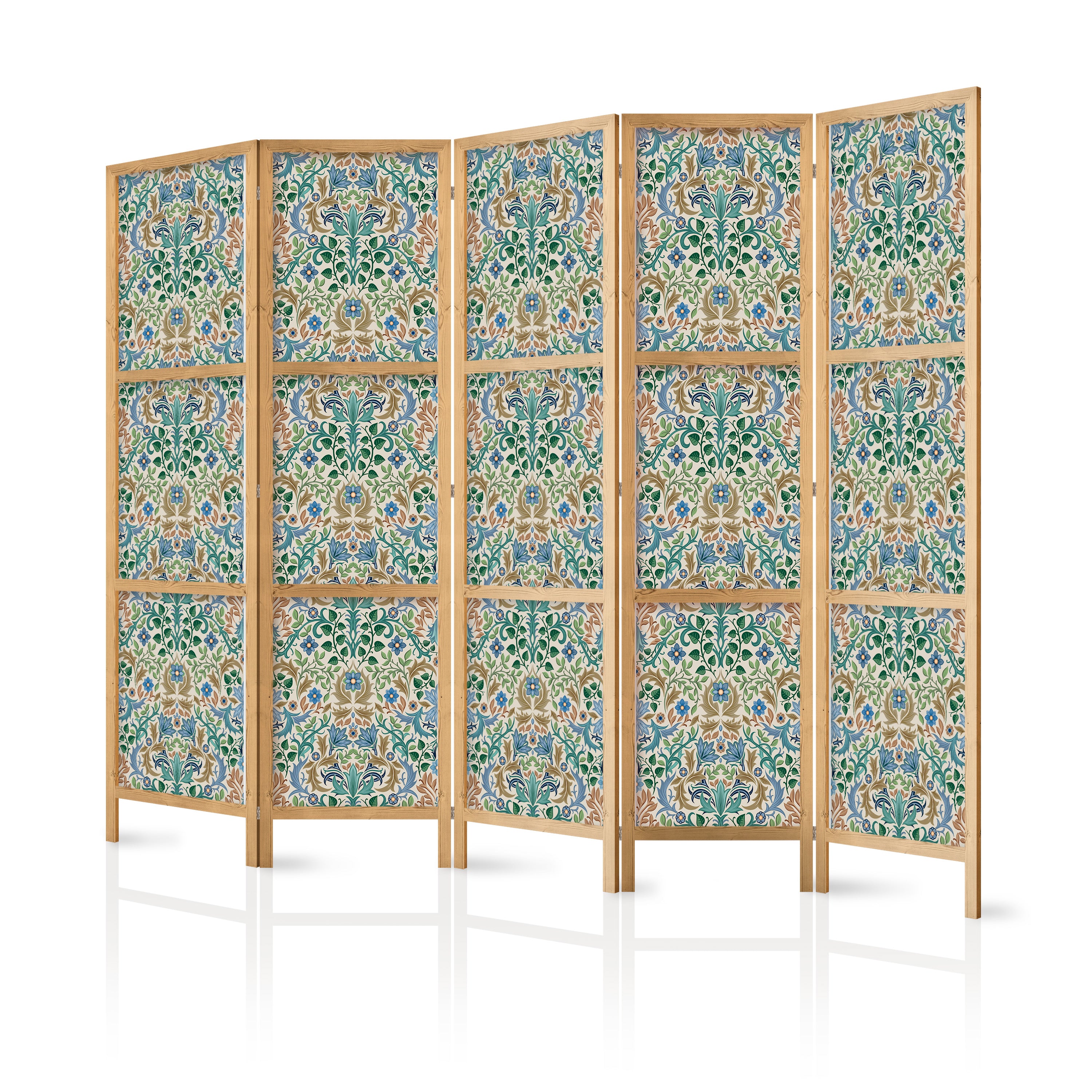 Japanese Room Divider with Vintage Intricate Pattern