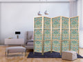 Victorian Floral Pattern 5-Panel Japanese Room Divider
