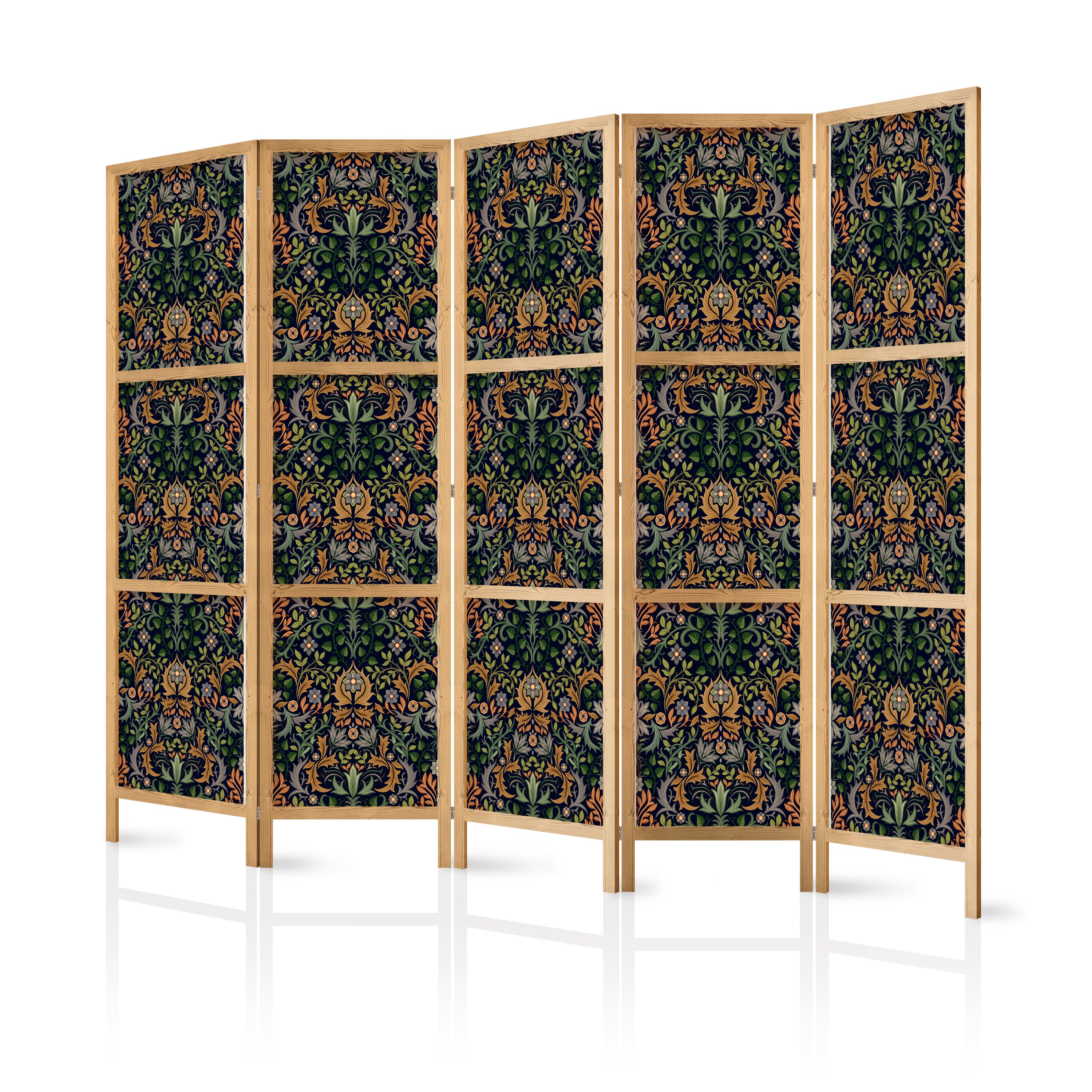 Japanese Room Divider with Victorian Style Pattern