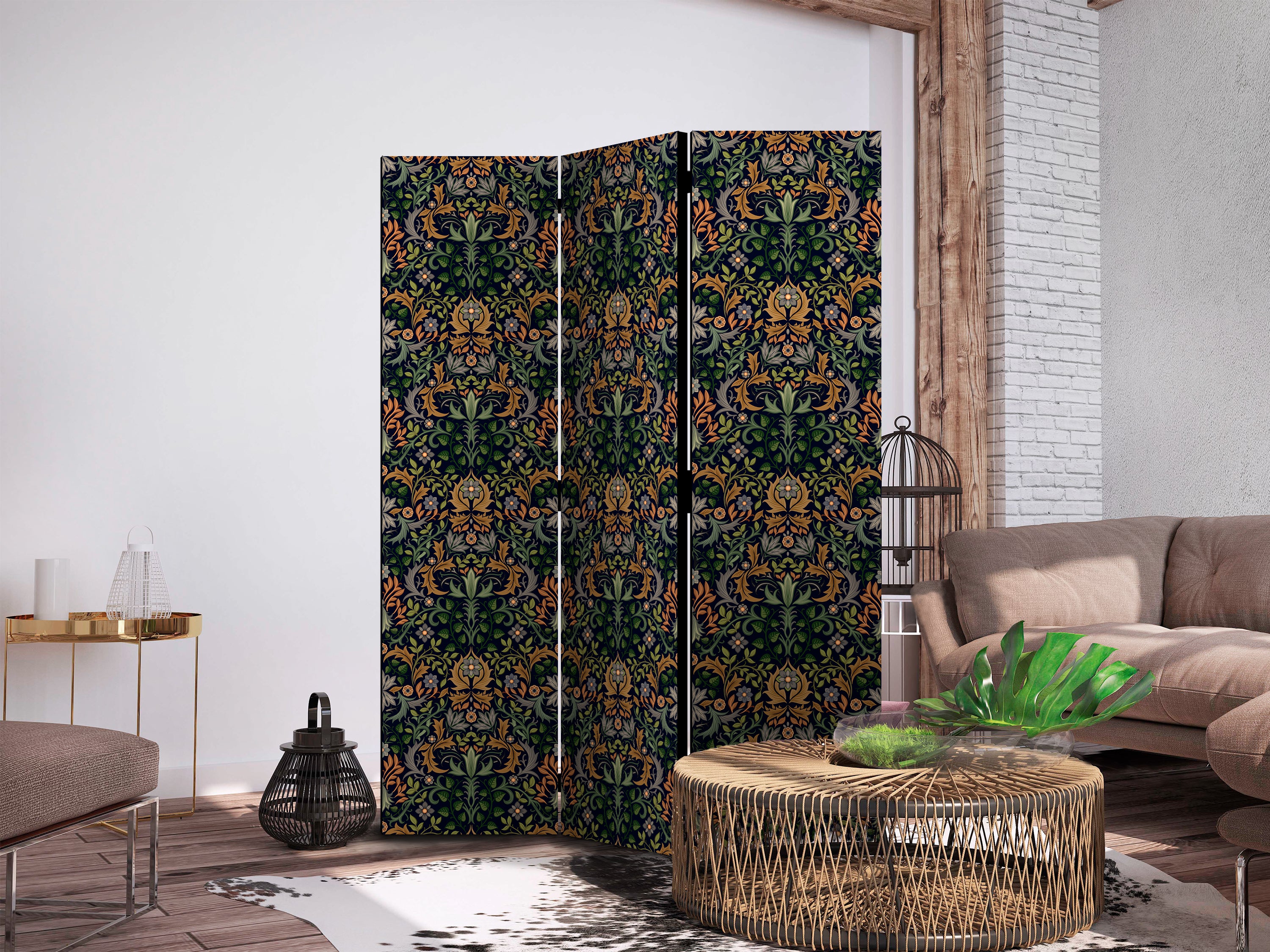 Room Divider - Retro Vintage Intricate Victorian Pattern