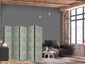 Victorian Floral Retro 5-Panel Room Divider