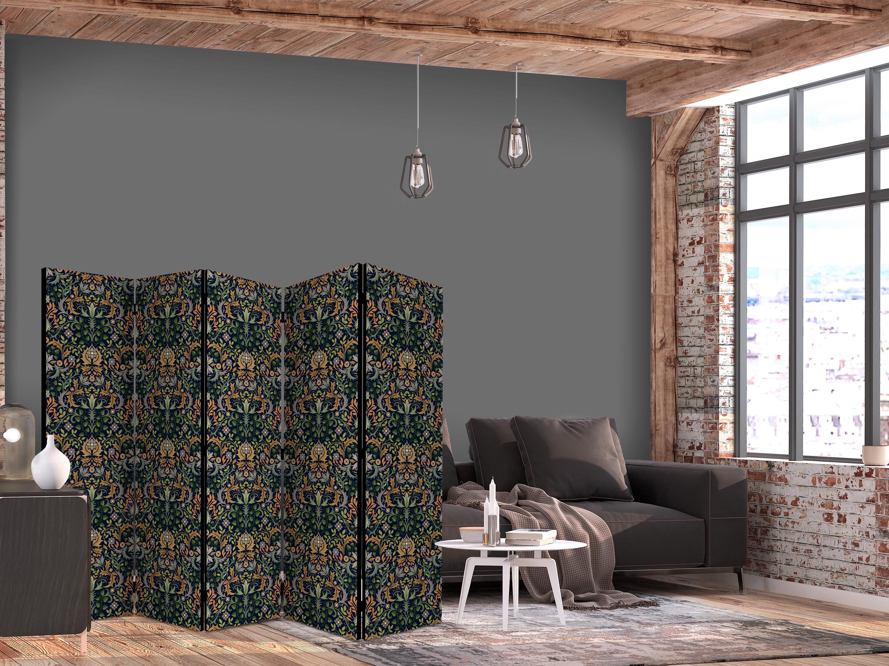 Room Divider - Retro Vintage Intricate Victorian Pattern