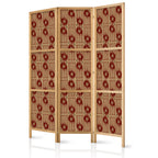 Japanese Room Divider - Abstract Red Predatory Streaks