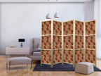 Japanese Room Divider - Abstract Red Tribal Pattern