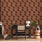 Red Claw Abstract Shapes Wallpaper