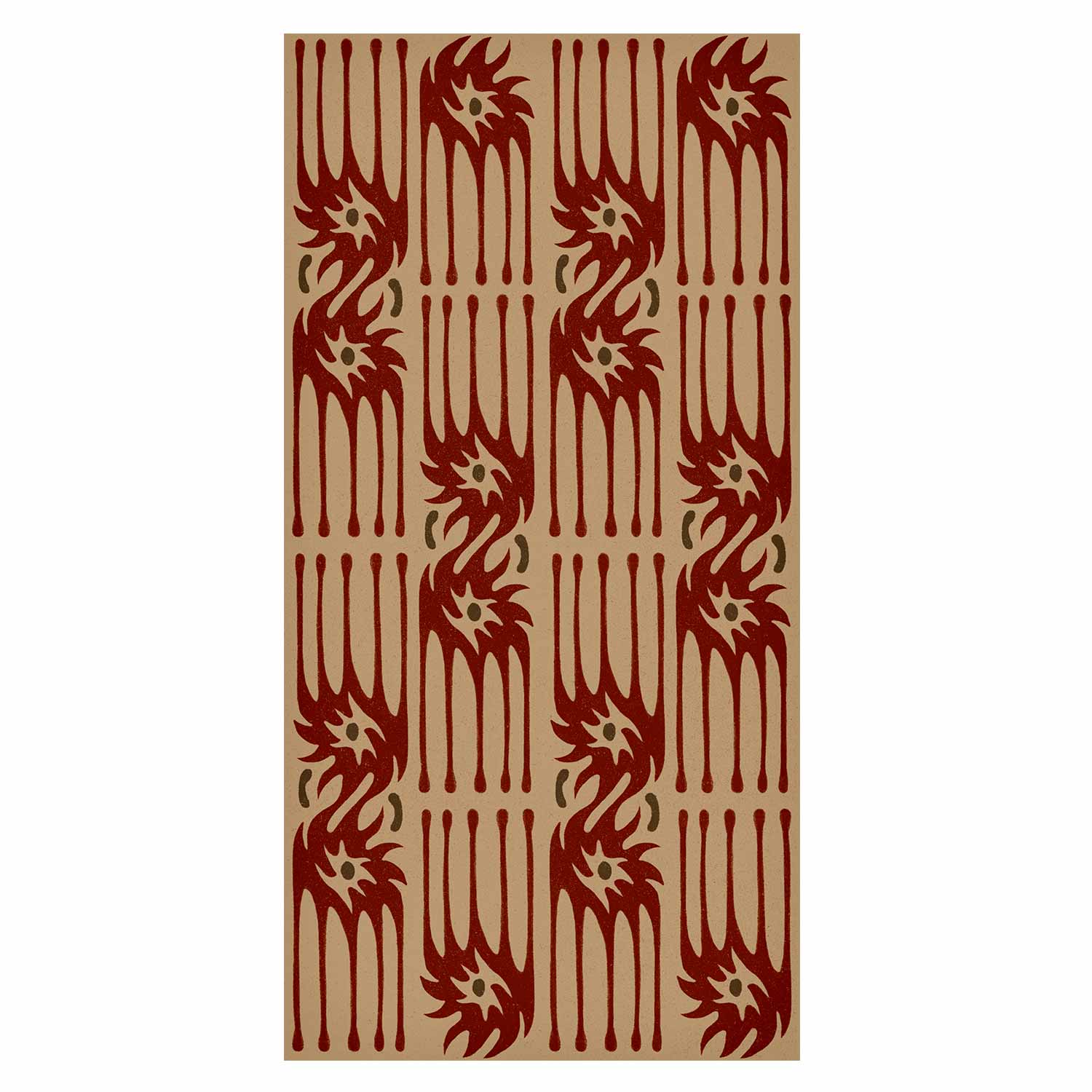 Red Claw Abstract Shapes Wallpaper