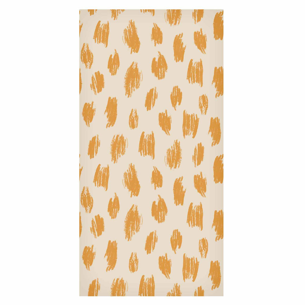 Orange and Ecru Dots Abstract Wallpaper