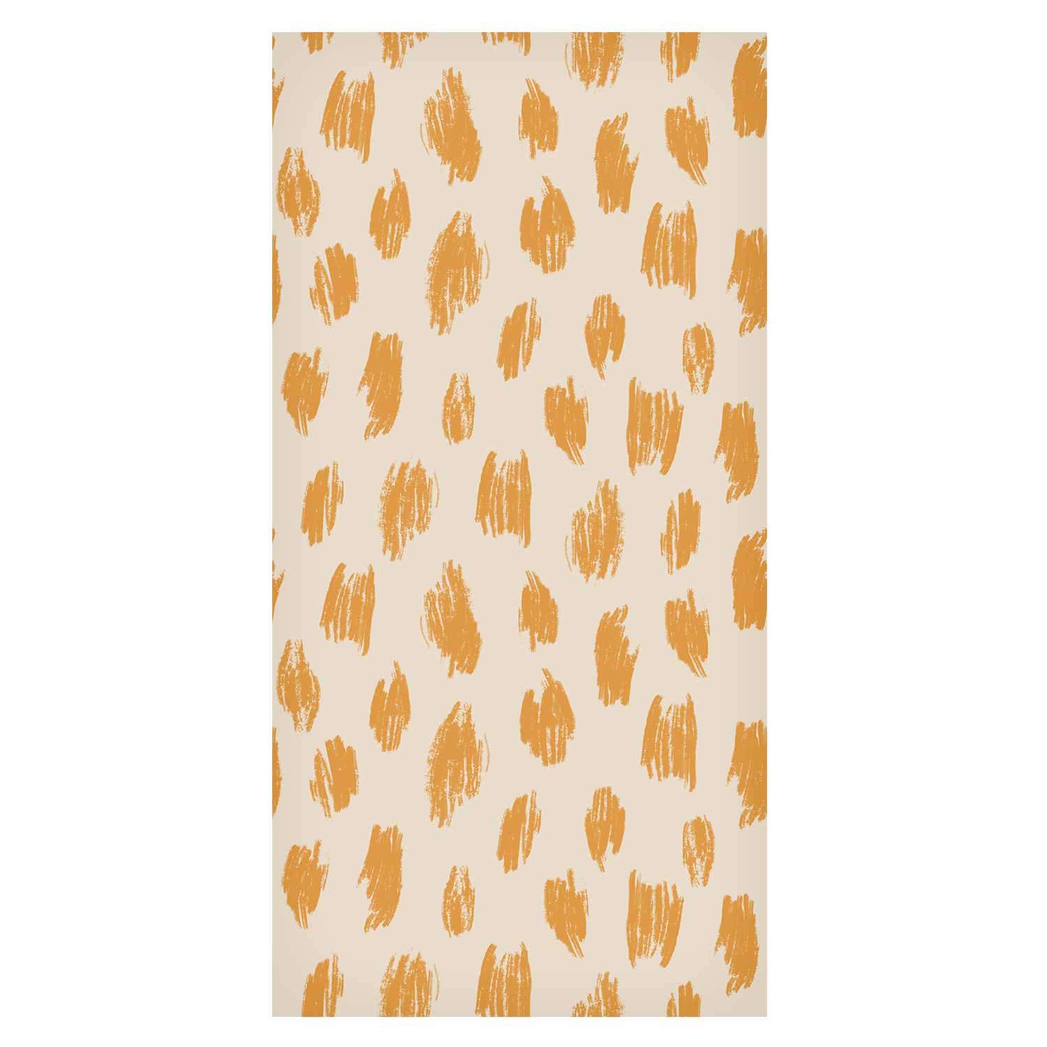 Orange and Ecru Dots Abstract Wallpaper